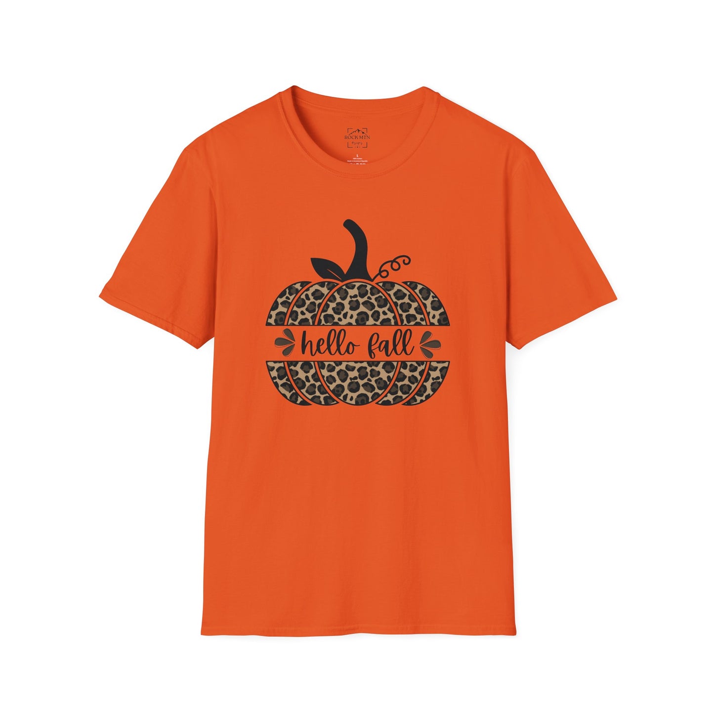 Hello fall shirt, leopard pumpkin shirt