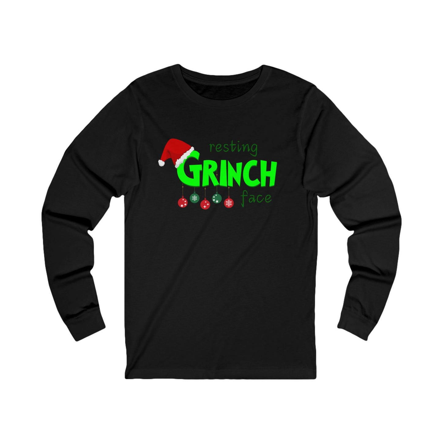 Resting Grinch Face Long Sleeve Shirt