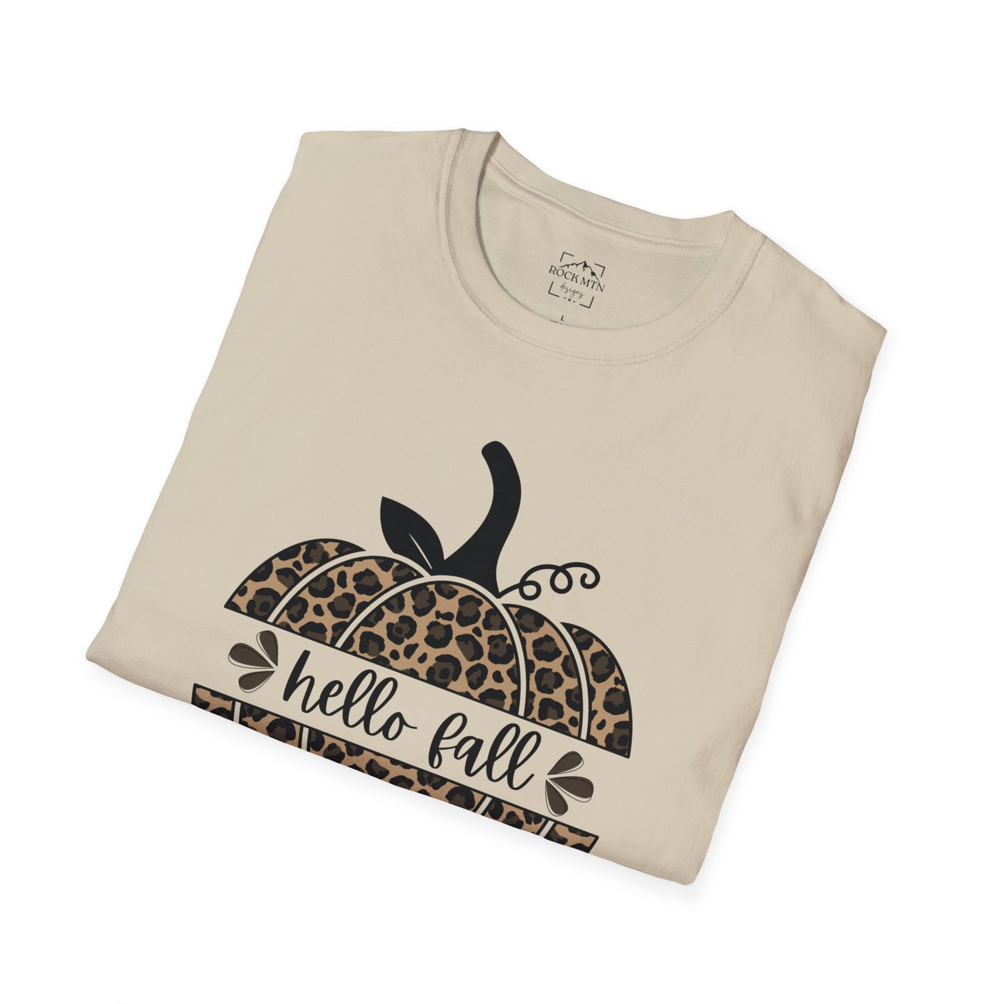 Hello fall shirt, leopard pumpkin shirt