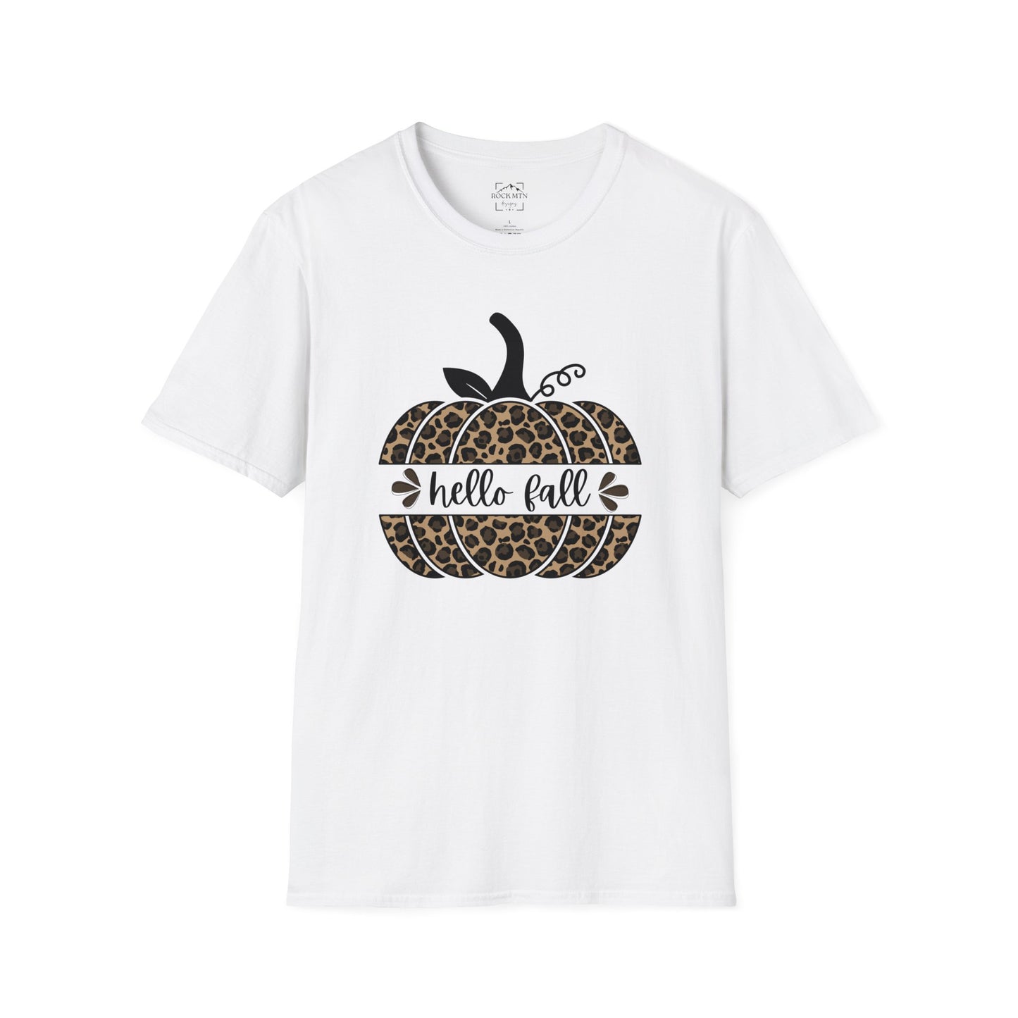 Hello fall shirt, leopard pumpkin shirt