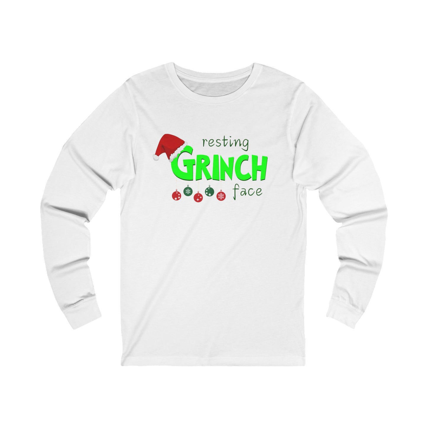Resting Grinch Face Long Sleeve Shirt