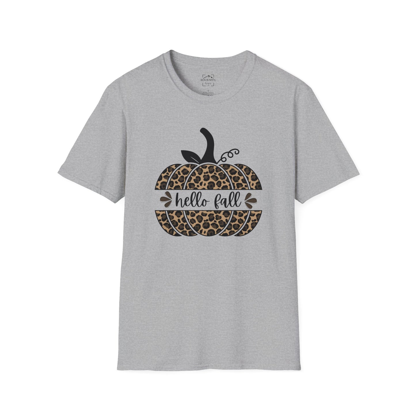 Hello fall shirt, leopard pumpkin shirt