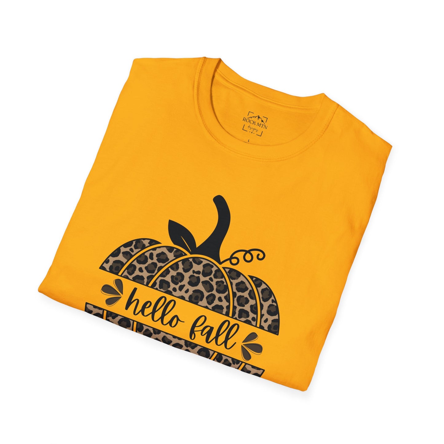 Hello fall shirt, leopard pumpkin shirt
