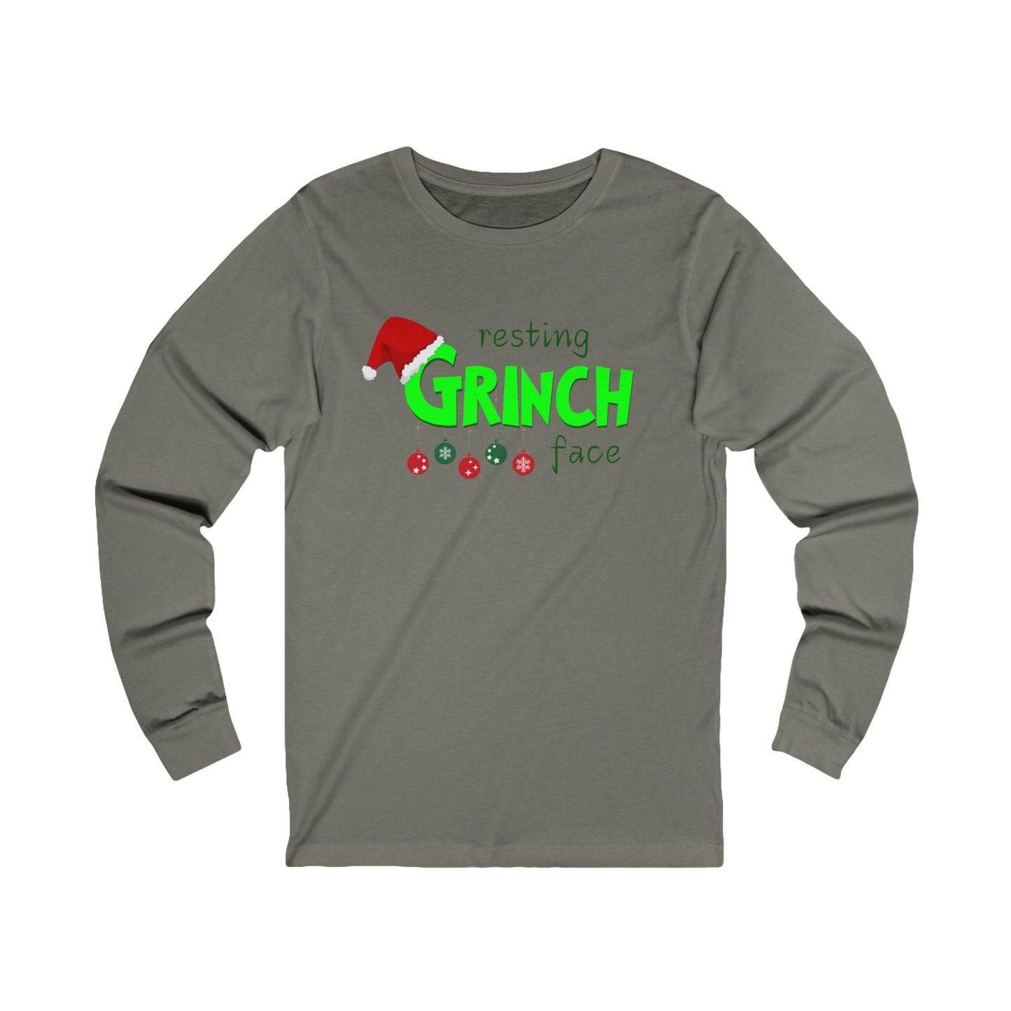 Resting Grinch Face Long Sleeve Shirt