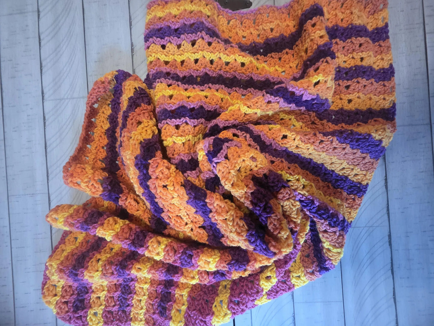 Sunrise crochet blanket