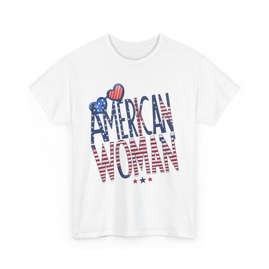 American Woman Patriotic Tee - Unisex Heavy Cotton Shirt, Independence Day Gift, Fourth of July Apparel, Women Empowerment Top, USA [...]