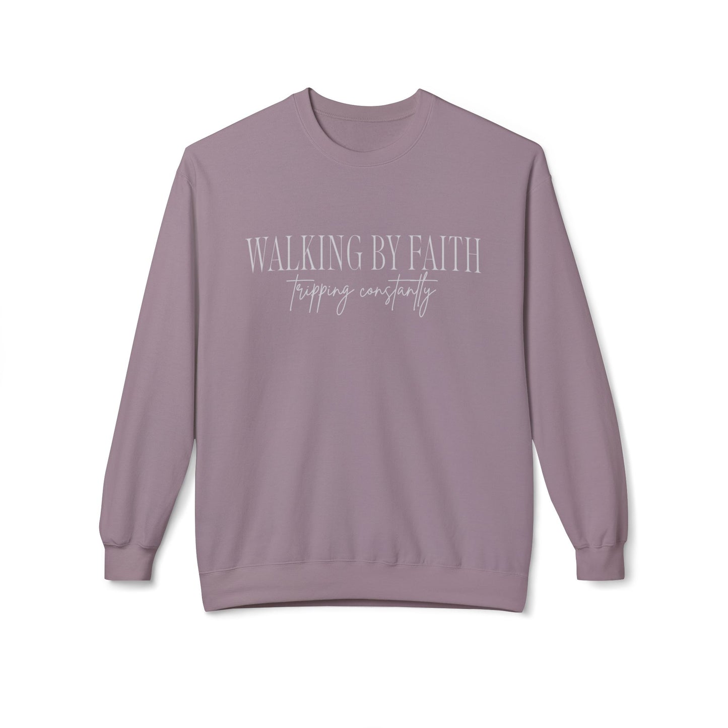 Walking By Faith, Tripping Constantly Crewneck Sweatshirt