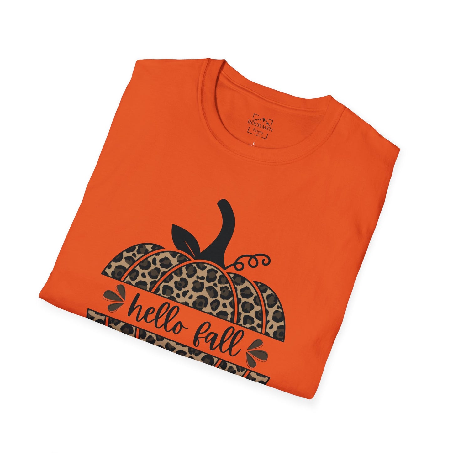 Hello fall shirt, leopard pumpkin shirt