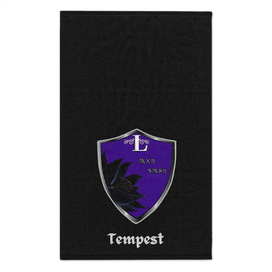 Tempest Shield Rally Towel — 11x18 Purple Crest Game Fan Towel