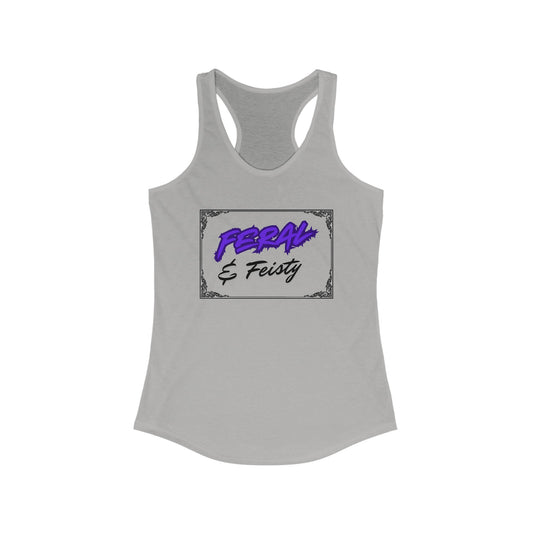 Feral and feisty shirt, gym shirt, exercise tank, racerback tank