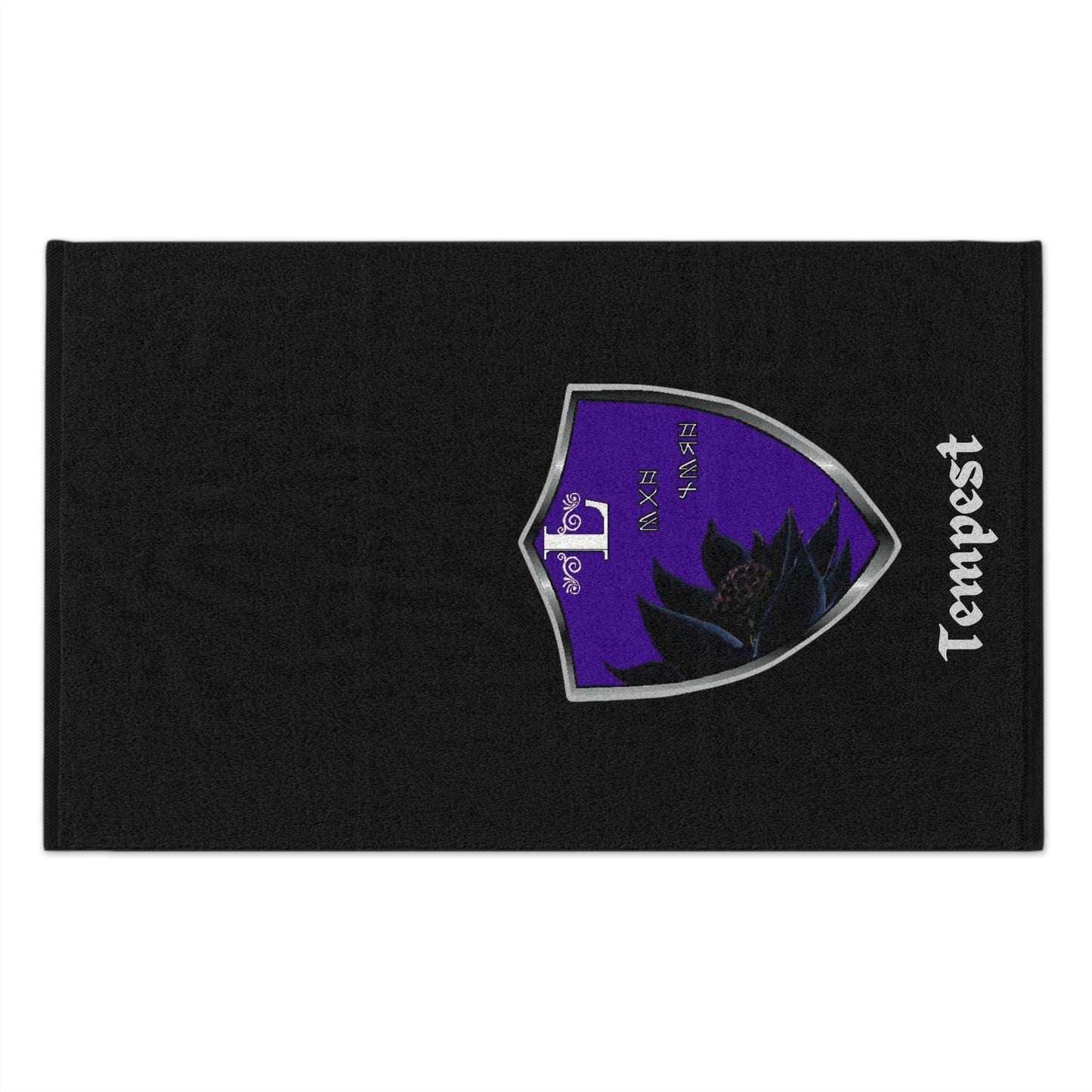 Tempest Shield Rally Towel — 11x18 Purple Crest Game Fan Towel