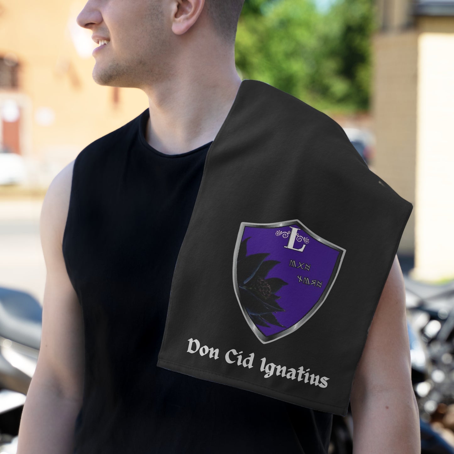 Rally Towel — Don Cid Ignatius Purple Shield 11x18
