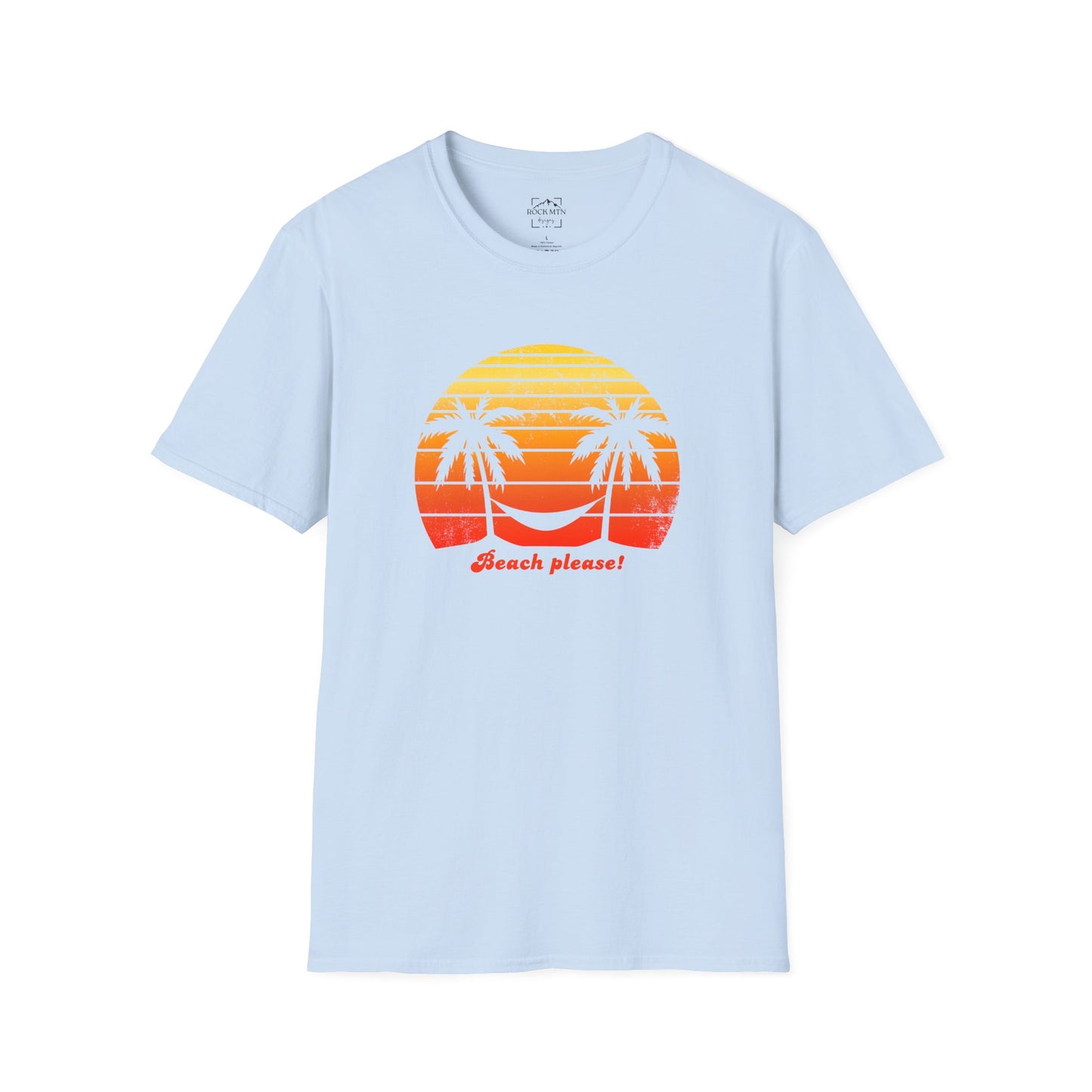 Beach please shirt, vacation shirt, tropical shirt, sunset shirt, palm tree and hammock shirt, happy shirt