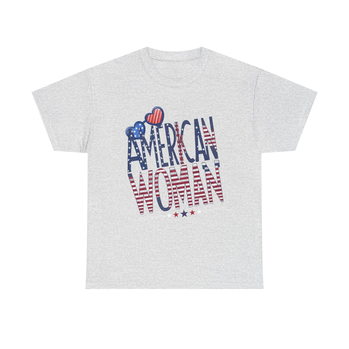 American Woman Patriotic Tee - Unisex Heavy Cotton Shirt, Independence Day Gift, Fourth of July Apparel, Women Empowerment Top, USA [...]