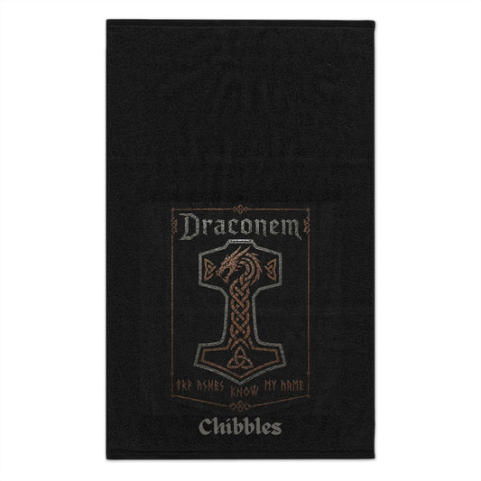 Draconem Dragon Rally Towel — Personalized 11x18 Game-Day & Fantasy Fan Towel "Chibbles"