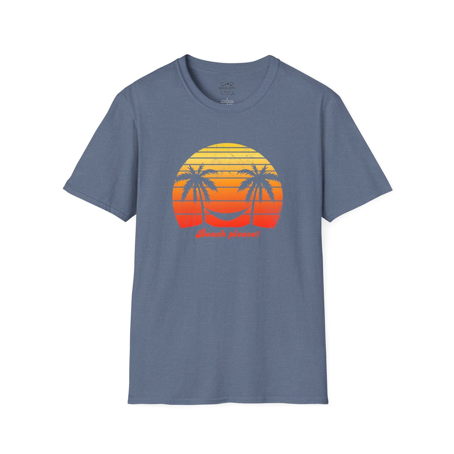 Beach please shirt, vacation shirt, tropical shirt, sunset shirt, palm tree and hammock shirt, happy shirt