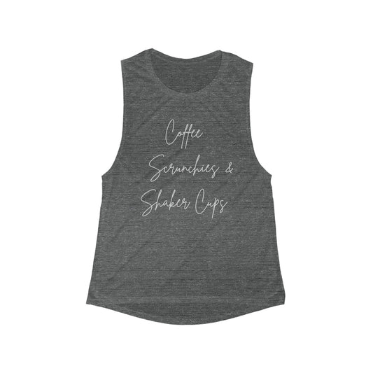 Coffee Scrunchies & Shaker Cups Tank, Exercise, Gym, Workout