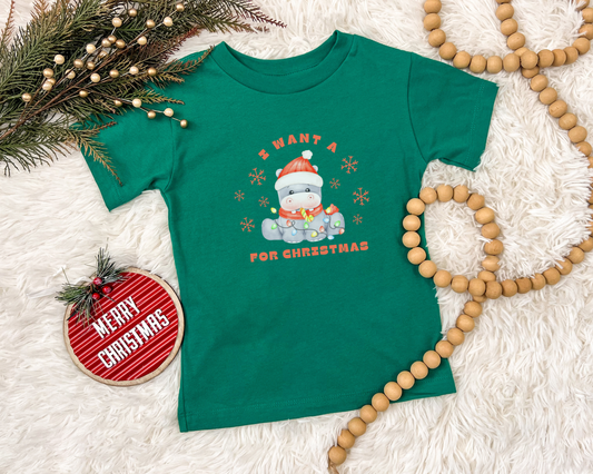 I Want a Hippopotamus for Christmas Toddler Shirt