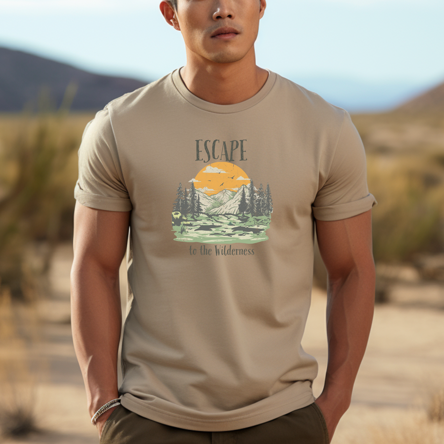 Escape to the Wilderness shirt, camping shirt, wild shirt, hiking shirt, outdoors shirt