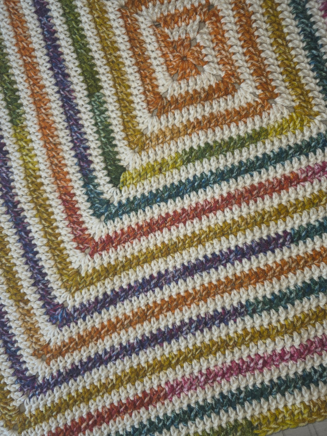 Rainbow Spiral crochet blanket
