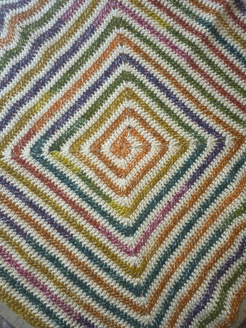 Rainbow Spiral crochet blanket