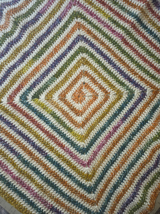 Rainbow Spiral crochet blanket