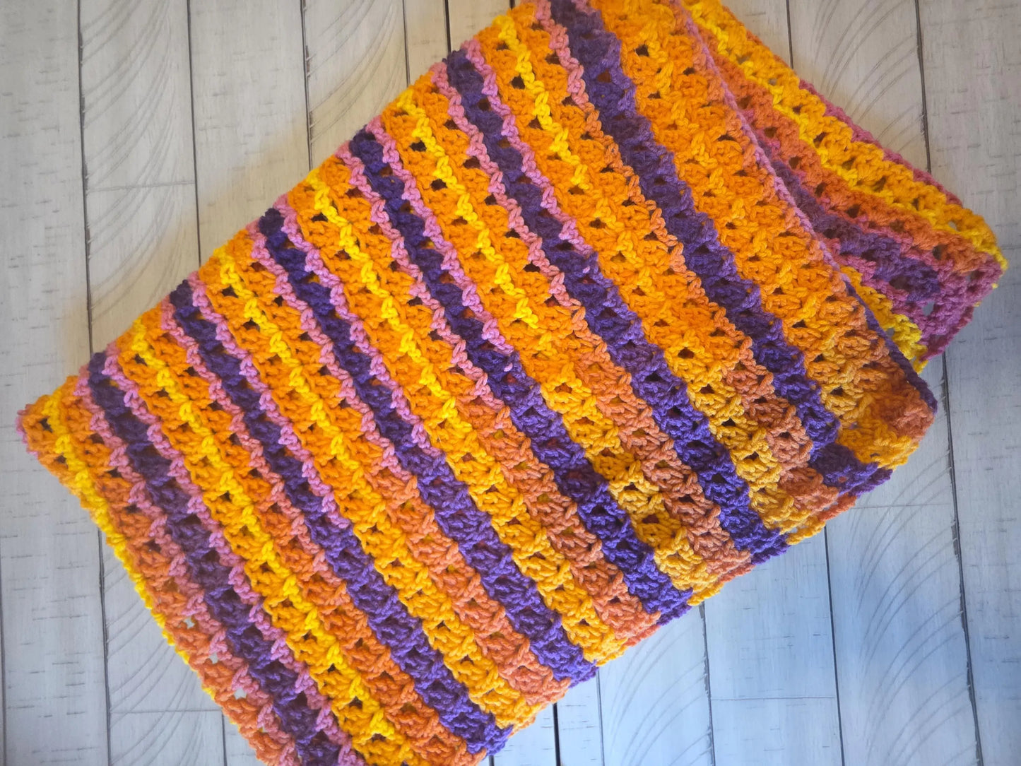 Sunrise crochet blanket