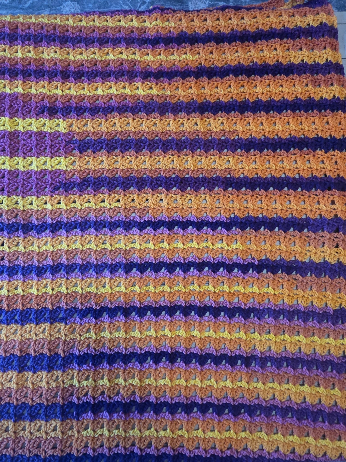 Sunrise crochet blanket